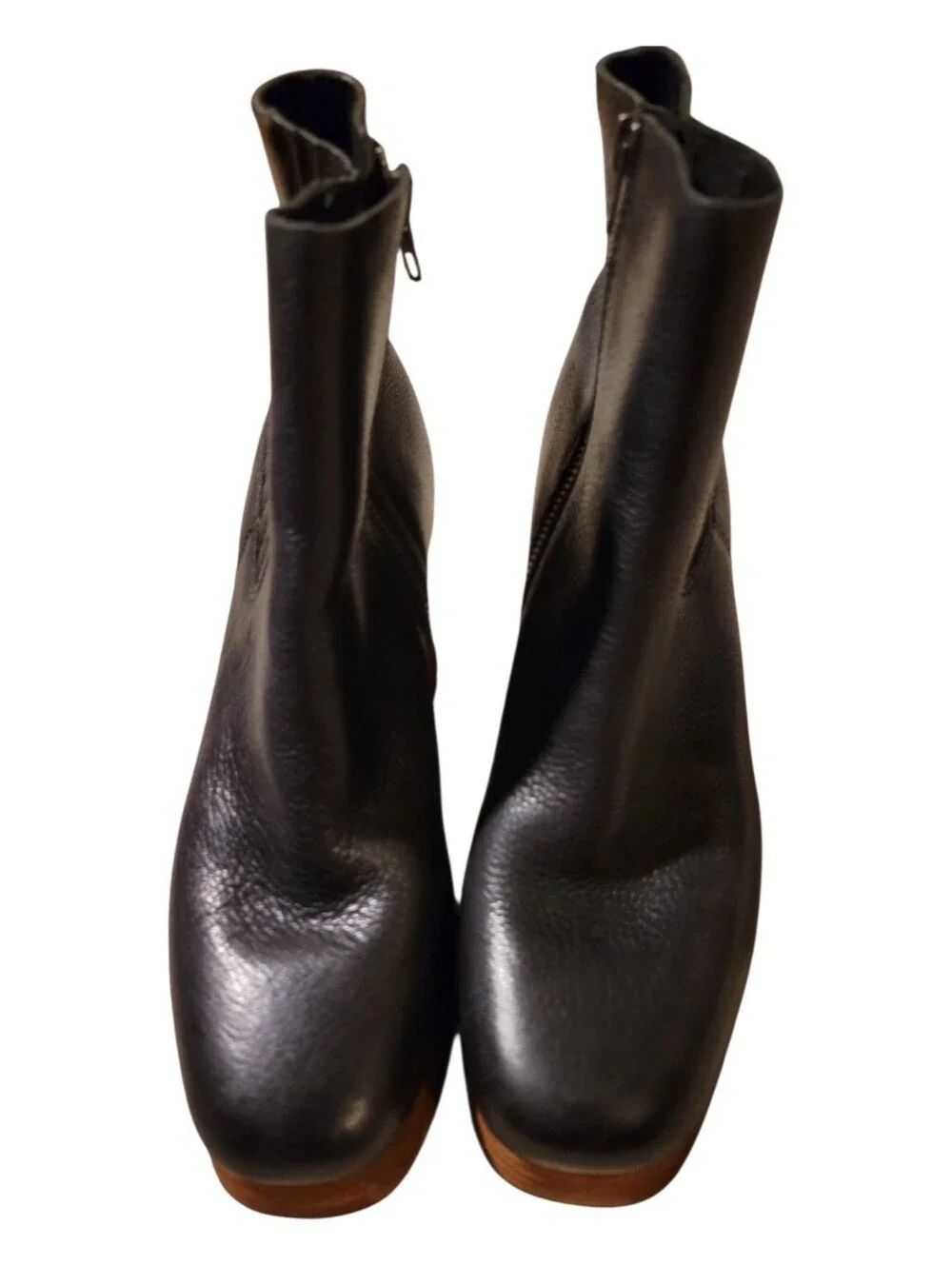 Korke -Ease Baylie Black Leather Platform Ankle Boots Size 7.5